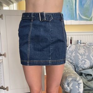 Jean mini skirt